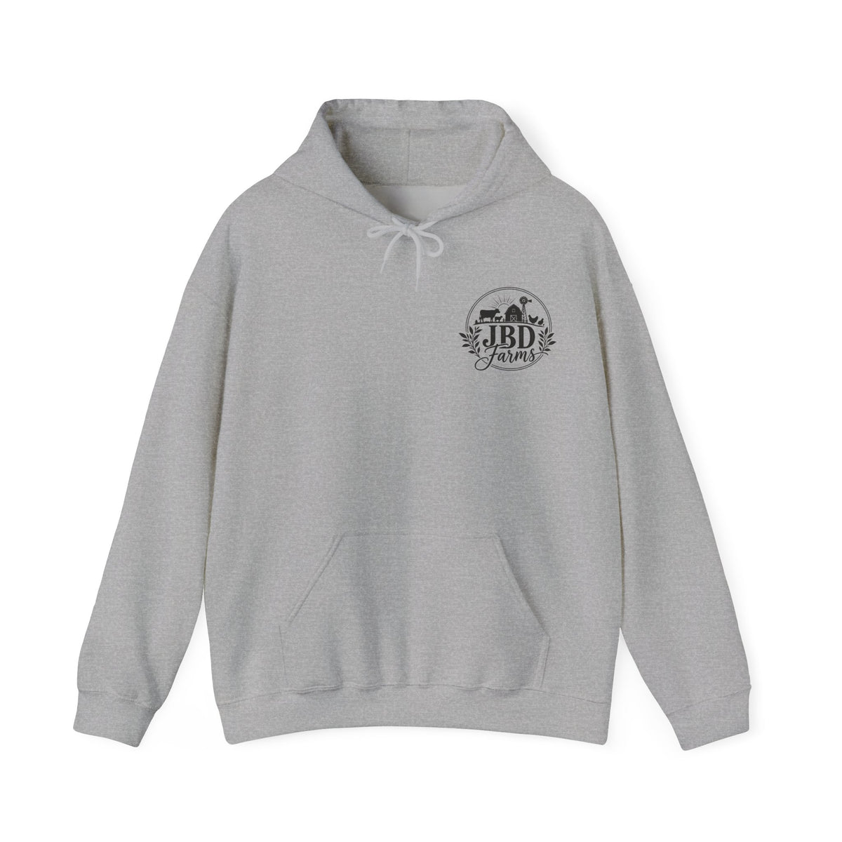 Country Farmhouse Hoodie — Vintage Barn, Sunflowers & Chickens Pullover