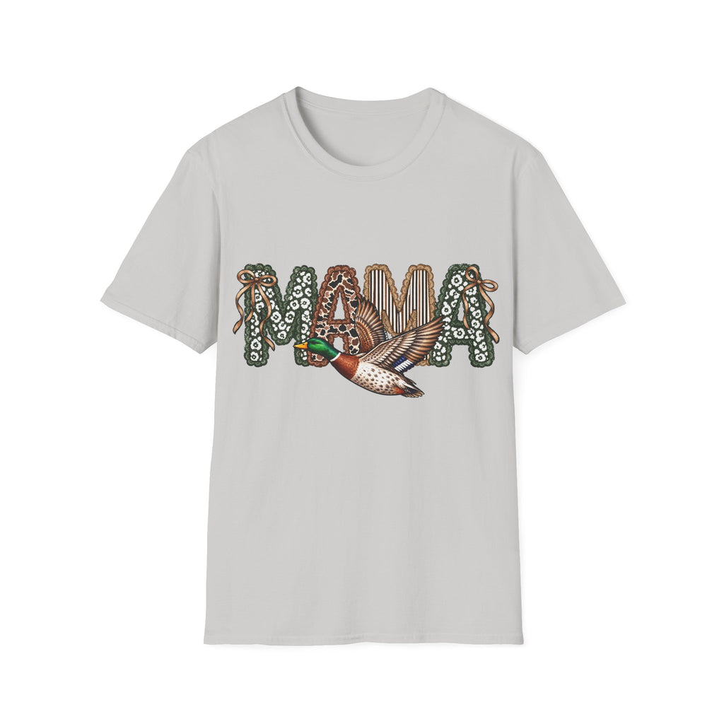 Mama Duck T-Shirt Vintage Floral 'MAMA' Design for Moms