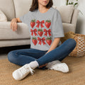 Strawberry Bow T-Shirt — Cute Red Strawberry & Ribbon Graphic Tee